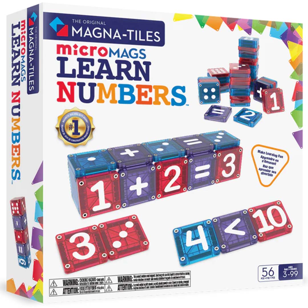 magna-tiles magnetische tegels micromags - learn numbers - 56st | 254055LN | 1