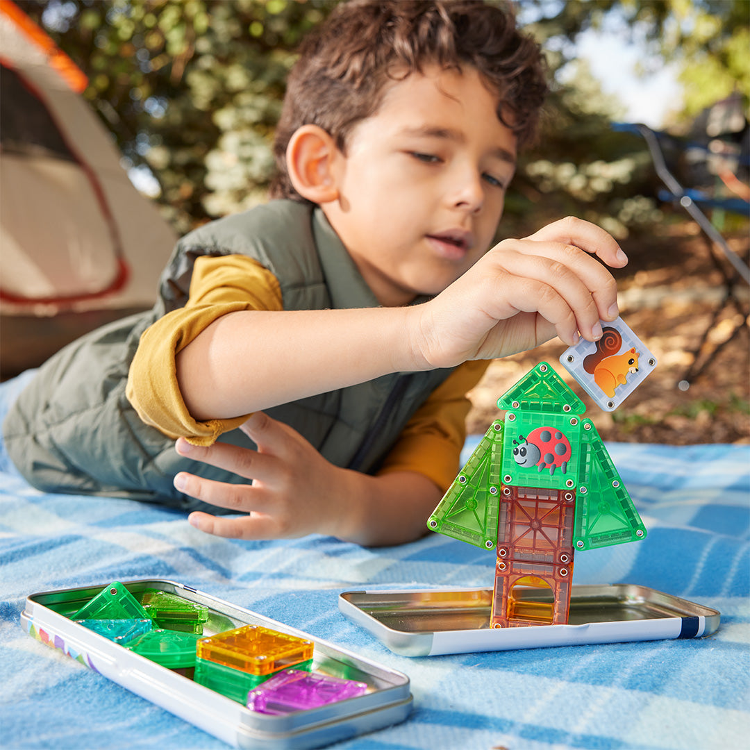 magna-tiles magnetische tegels micromags travel set treehouse - 24st | 264024THCDU | 2