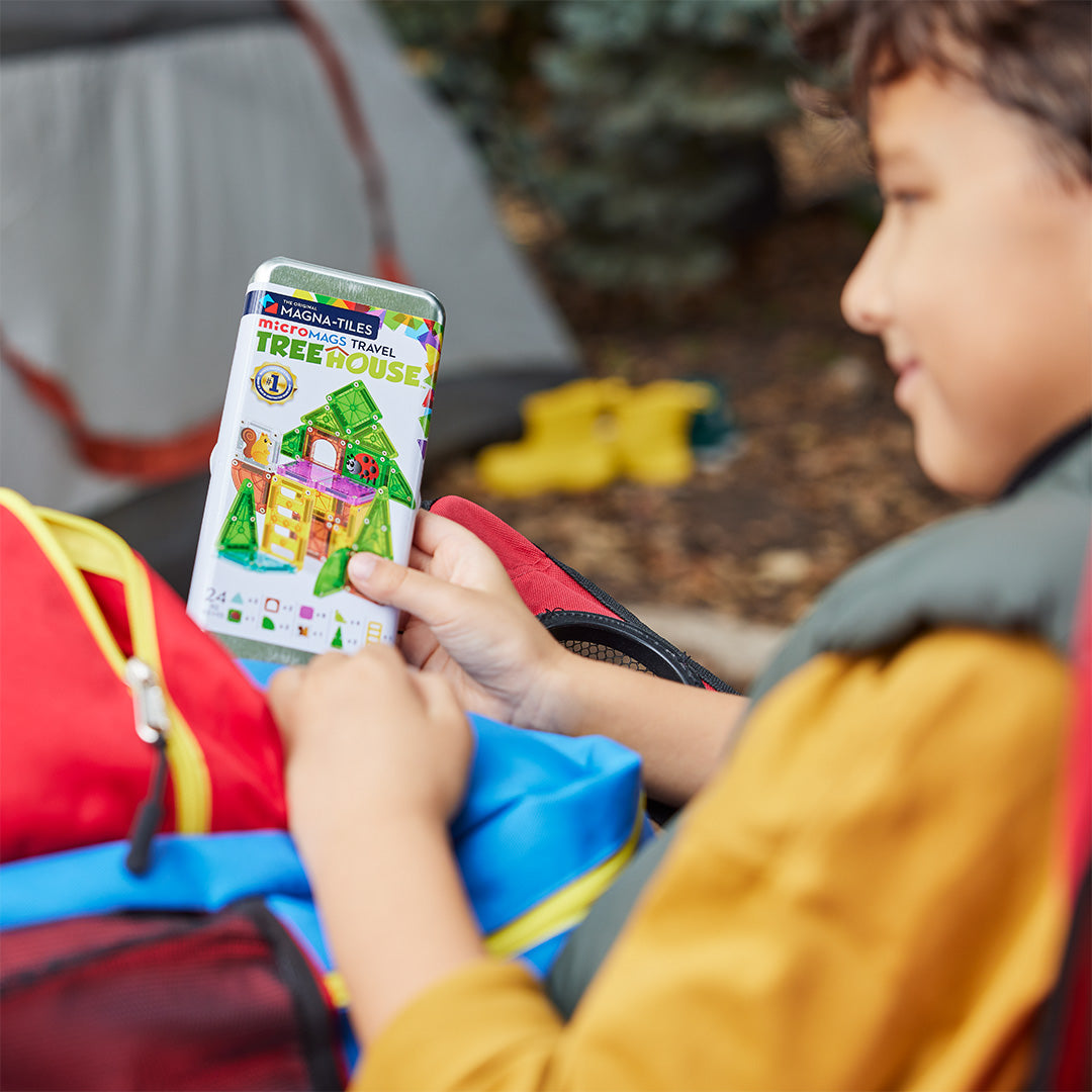 magna-tiles magnetische tegels micromags travel set treehouse - 24st | 264024THCDU | 3