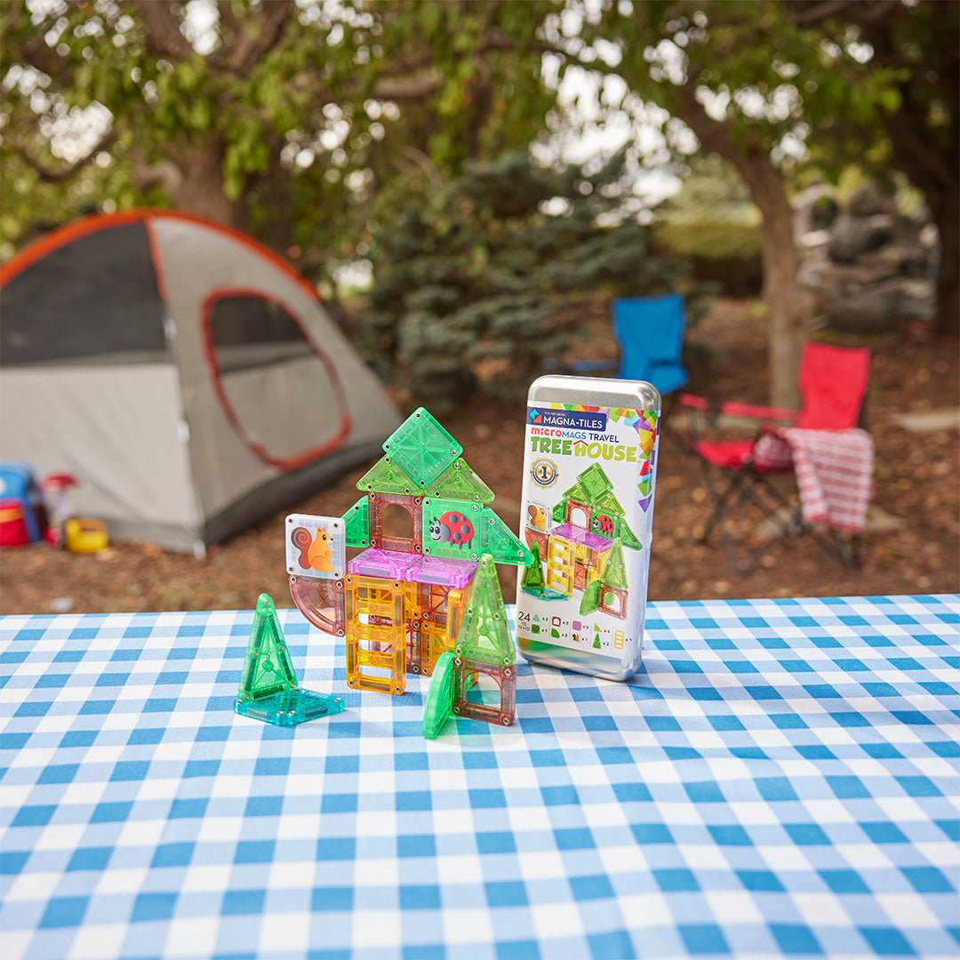 magna-tiles magnetische tegels micromags travel set treehouse - 24st | 264024THCDU | 6