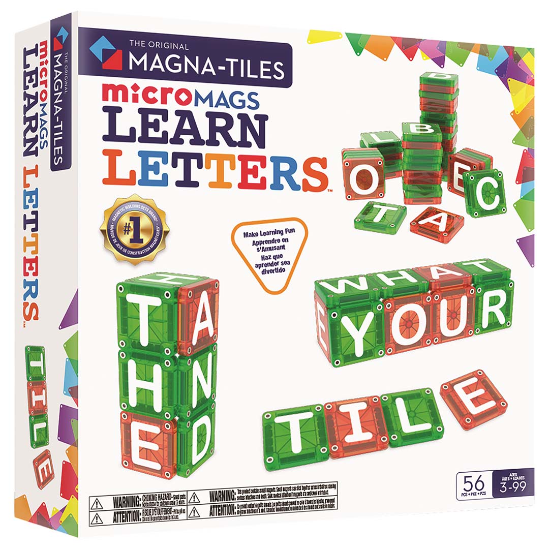 magna-tiles magnetische tegels micromags - learn letters - 56st | 254056LL |