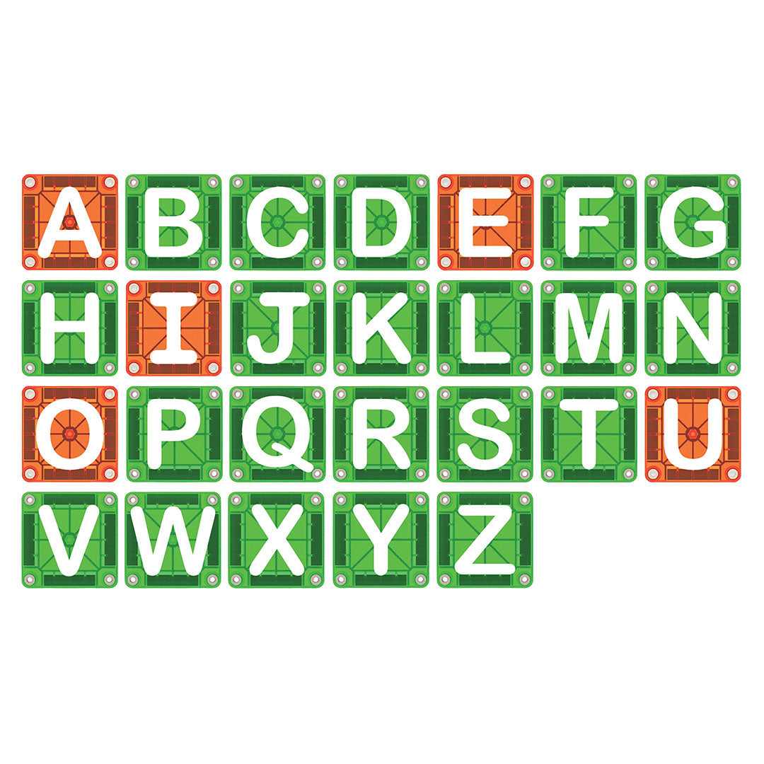 magna-tiles magnetische tegels micromags - learn letters - 56st | 254056LL | 4