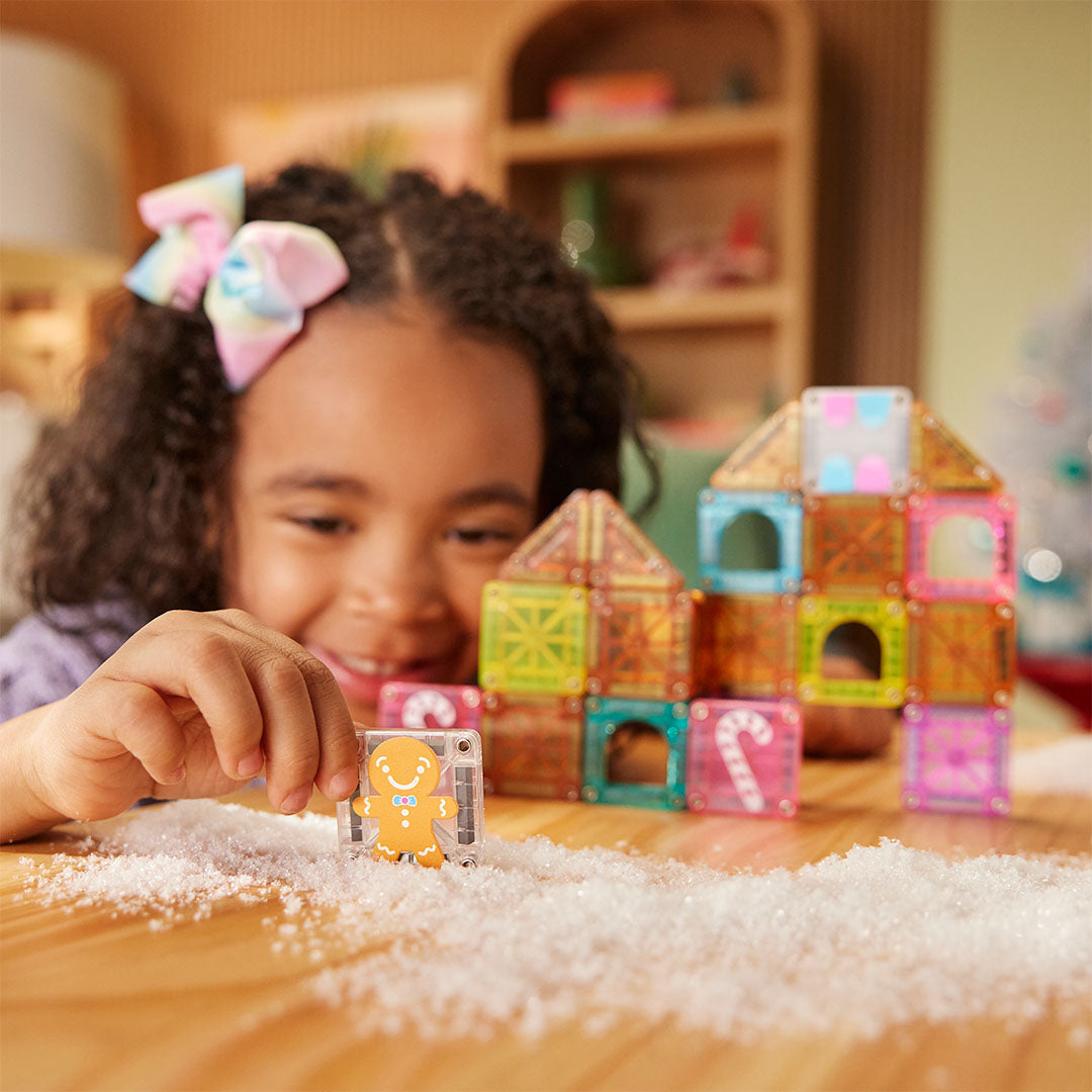 magna-tiles magnetische tegels micromags gingerbread house travel - 24st | 262024GH | 2