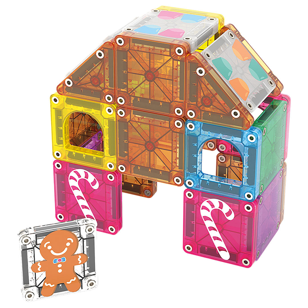 magna-tiles magnetische tegels micromags gingerbread house travel - 24st | 262024GH |4