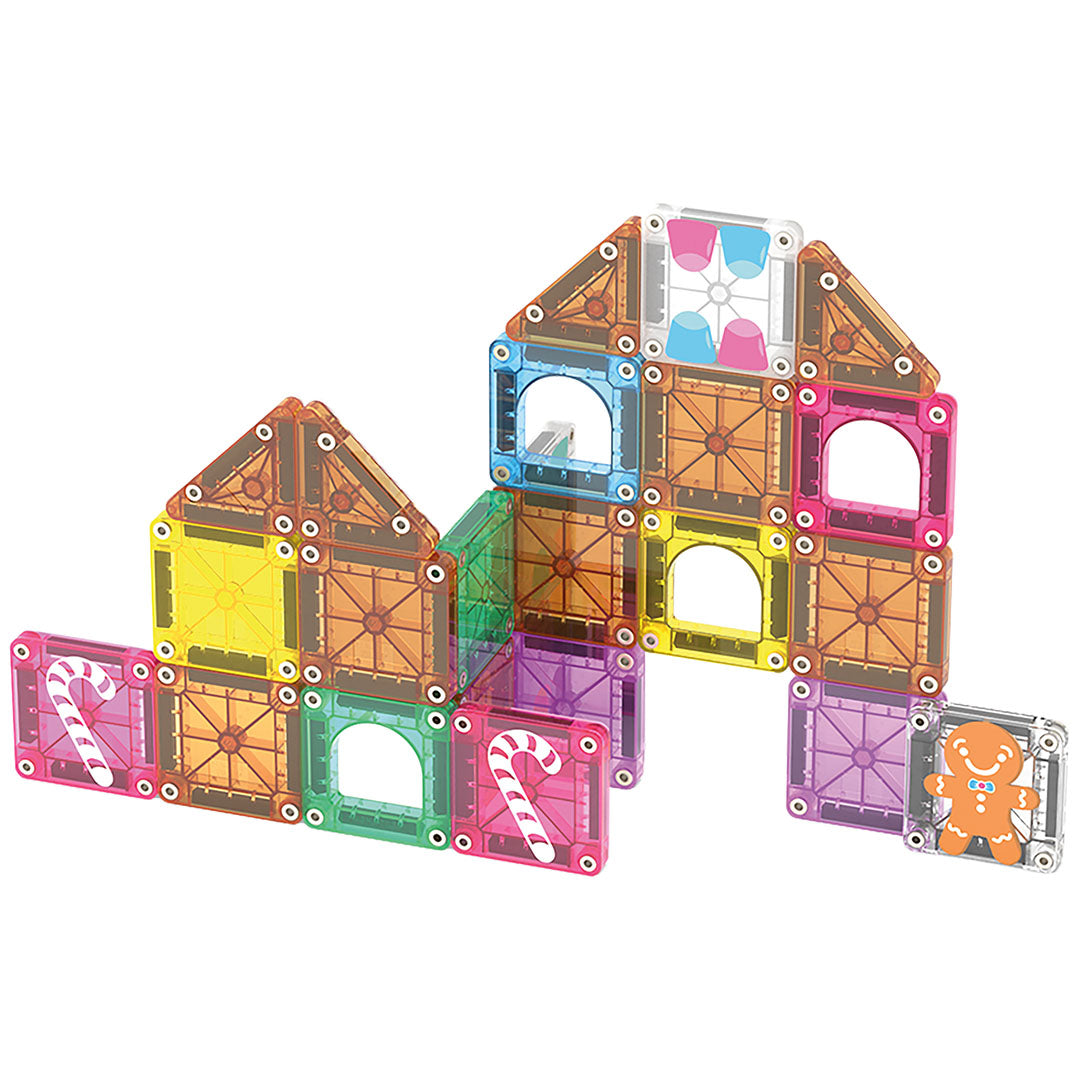 magna-tiles magnetische tegels micromags gingerbread house travel - 24st | 262024GH | 5