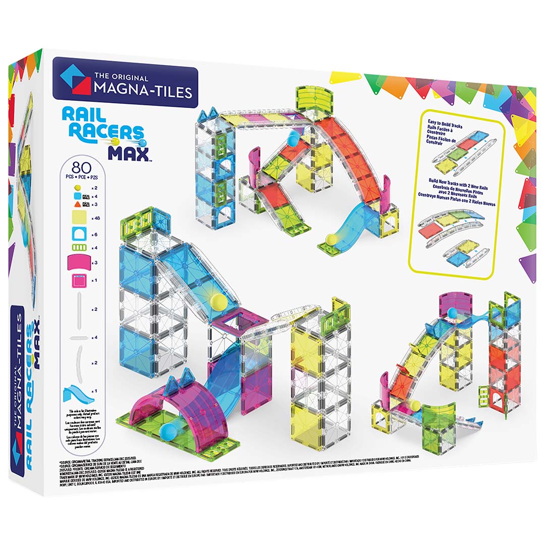 magna-tiles magnetische tegels rail racers - 80st | 261080RR | 