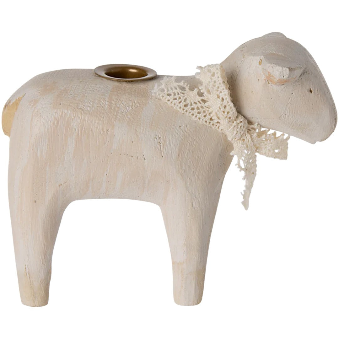 maileg kaarshouder lam - gebroken wit - 8 cm | 18-5200-00 | 0