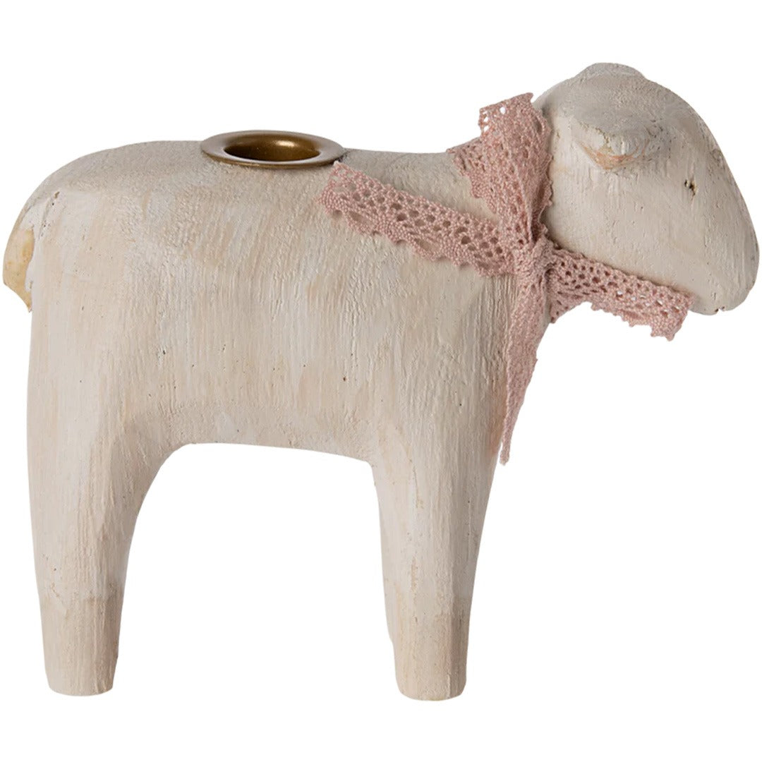 maileg kaarshouder lam - roze - 8 cm | 18-5200-01 | 0