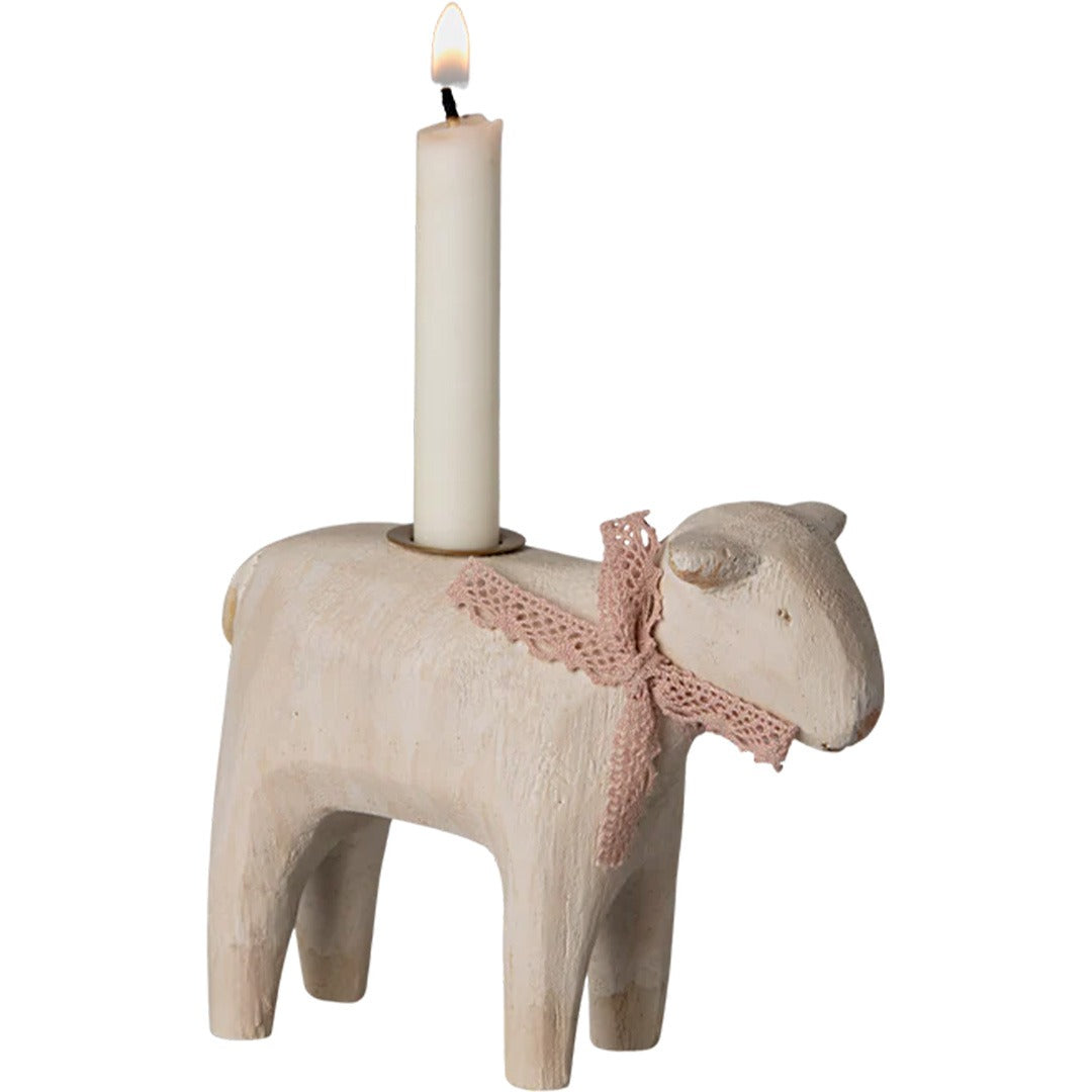 maileg kaarshouder lam - roze - 8 cm | 18-5200-01 | 1