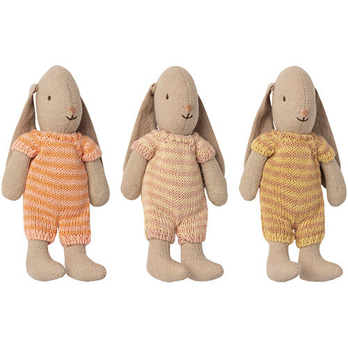 maileg knuffelkonijn bunny in romper - micro - 11 cm - assorti | 16-1022-00 | 1