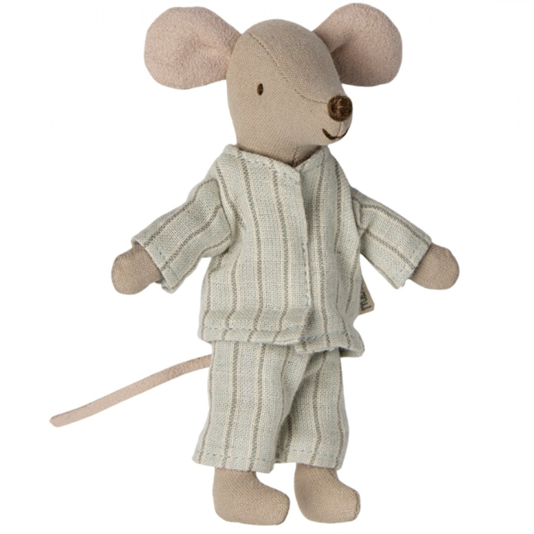 maileg knuffelmuis grote broer in luciferdoosje - pyjama - 13 cm    | 17-4201-00 | 1