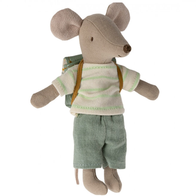 maileg knuffelmuis grote broer met magneten - mint - 13 cm | 17-4206-00 | 0