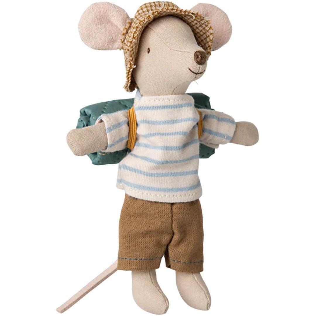 maileg knuffelmuis grote broer met magneten - strepen - 13 cm | 17-5201-01 | 0