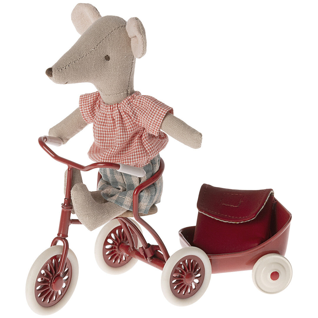 maileg knuffelmuis grote zus met magneten - geruite rok - 13 cm | 17-4205-00 | 2