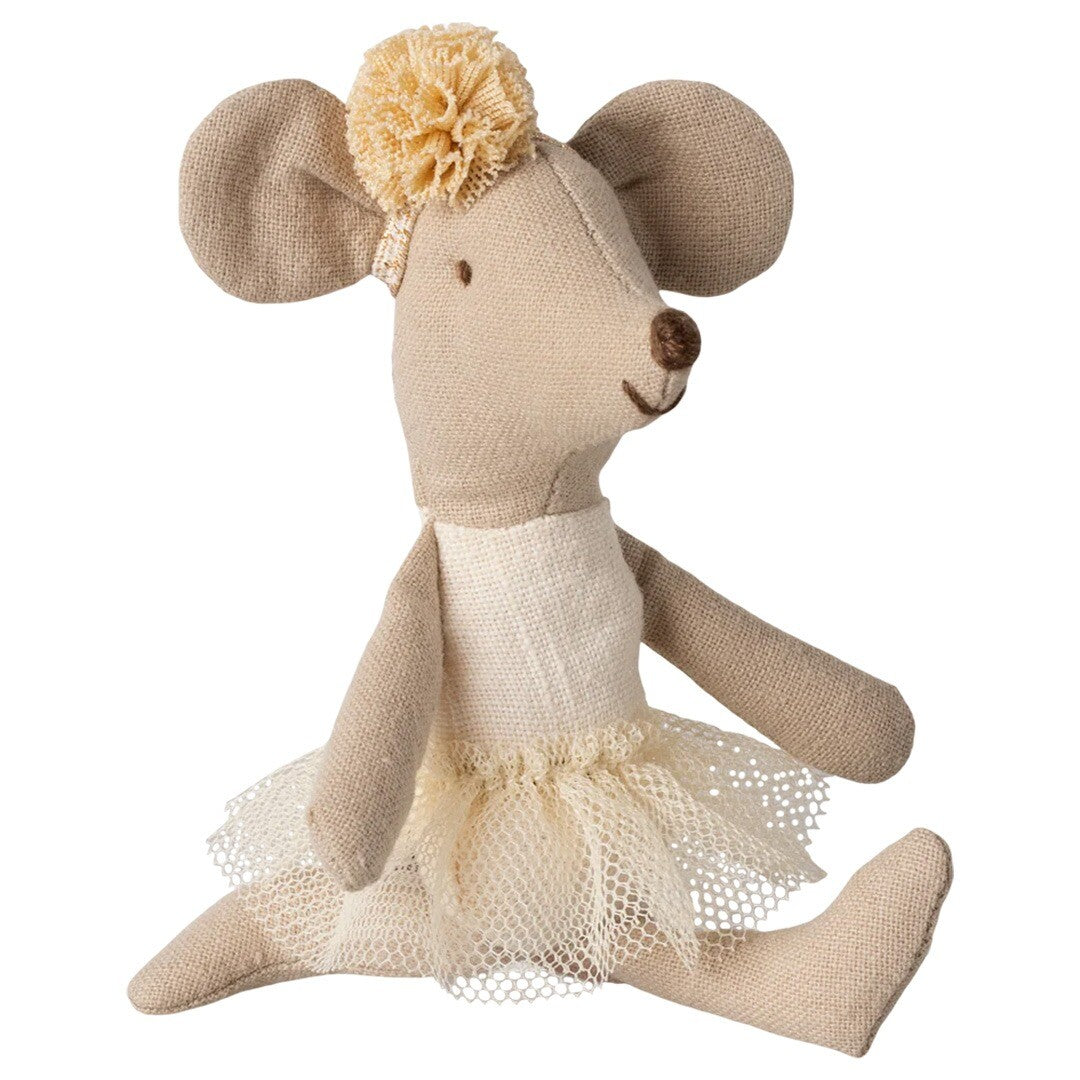 maileg knuffelmuis kleine zus ballerina - off white - 11 cm | 17-4107-00 | 1