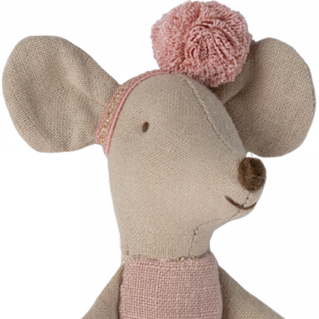maileg knuffelmuis kleine zus ballerina - rose - 10 cm | 17-3105-00 | 1
