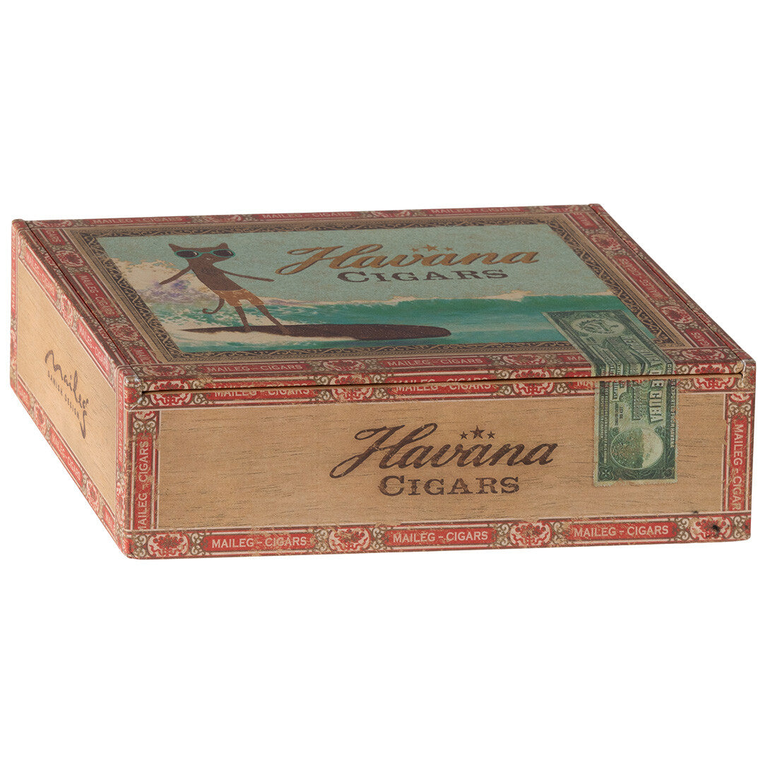 maileg knuffelmuis vader en moeder in sigarendoosje - 17 cm | 17-3302-00 | 3