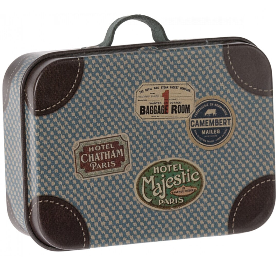 maileg koffertje travel blue- 7,5 cm  | 11-4102-02 | 0