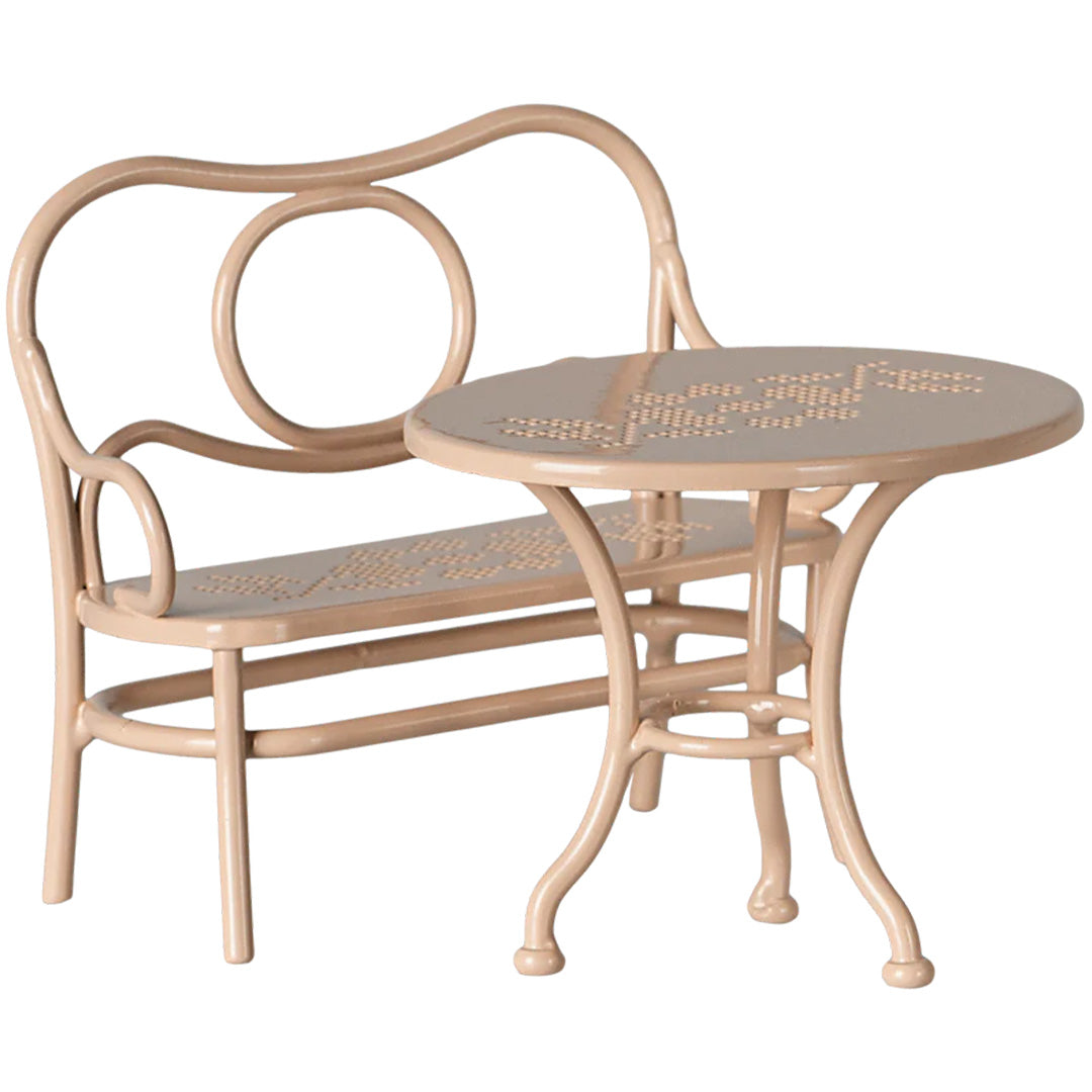 maileg poppenhuis café set roze - 9 cm | 11-5105-00 | 0