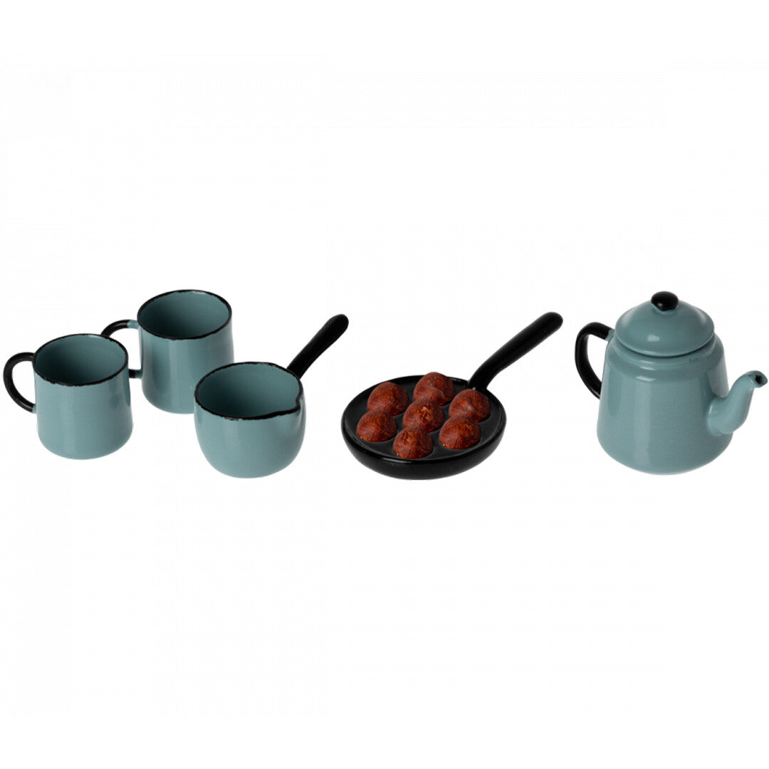 maileg poppenhuis fornuis met kookset - 7 cm | 11-3118-00 | 1