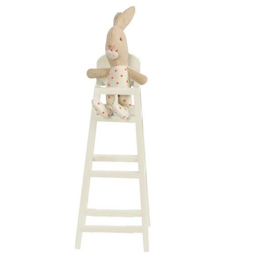 maileg poppenhuis kinderstoel - wit - my - 15,5 cm  | 11-2005-00 | 1