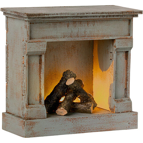 maileg poppenhuis open haard - vintage blue | 11-2001-00 | 0