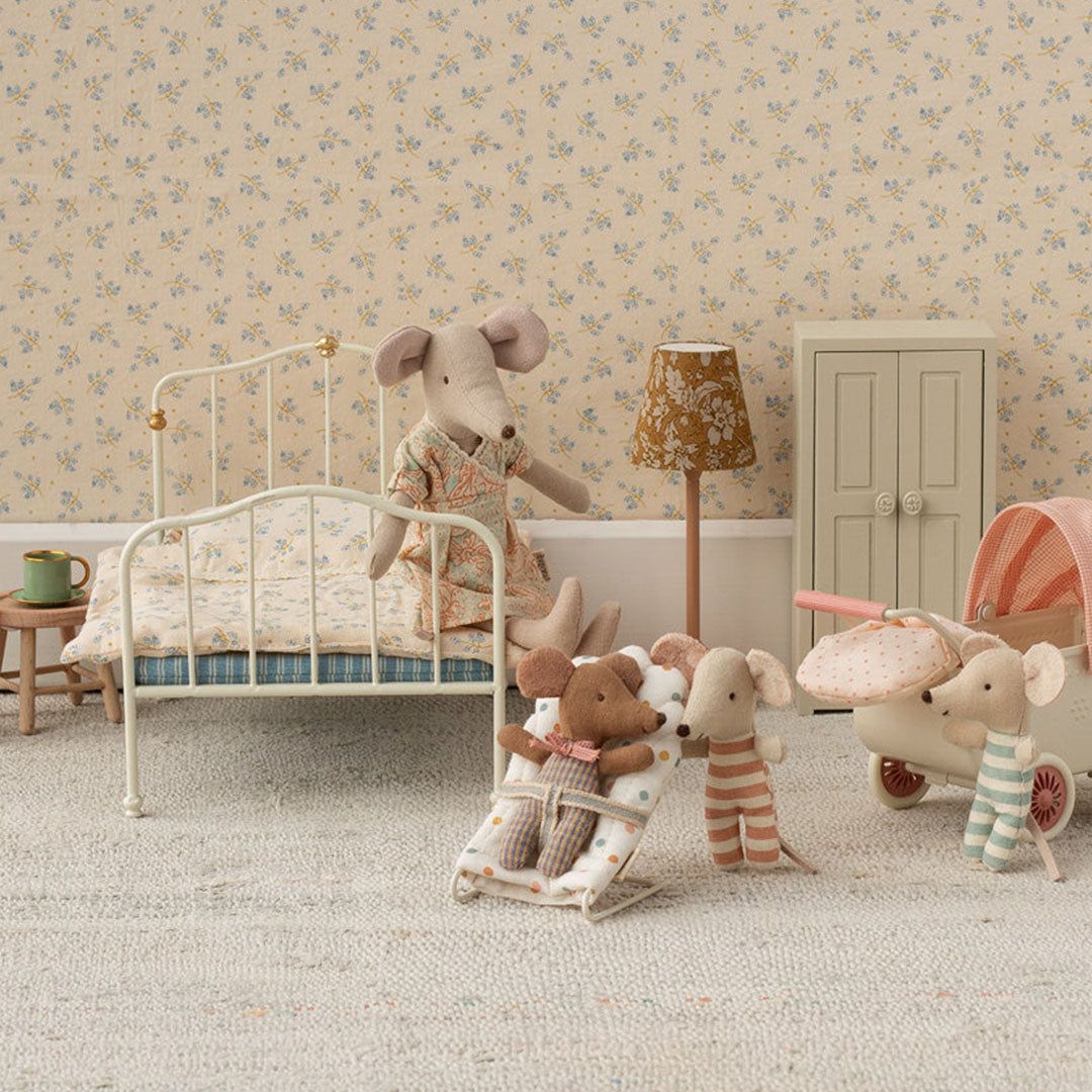 maileg poppenhuis wipstoeltje geschulpt stippen - my - 7,5 cm | 11-5404-00 | 1