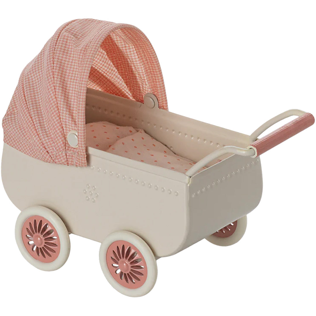 maileg poppenkinderwagen coral - 9 cm | 11-5103-01 | 0