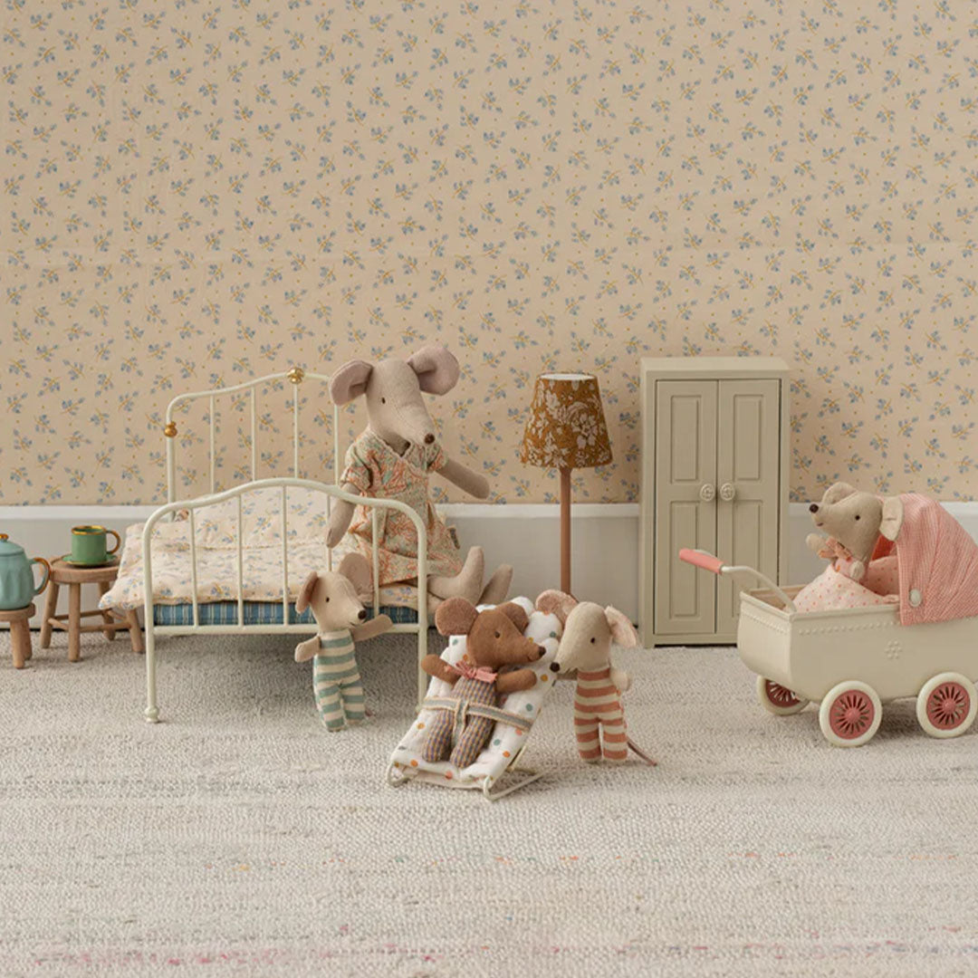 maileg poppenkinderwagen coral - 9 cm | 11-5103-01 | 1