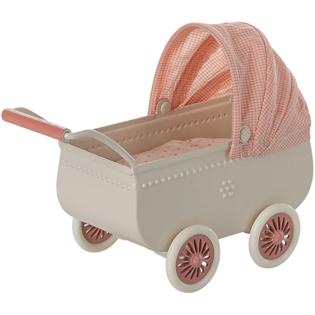 maileg poppenkinderwagen coral - 9 cm | 11-5103-01 | 2