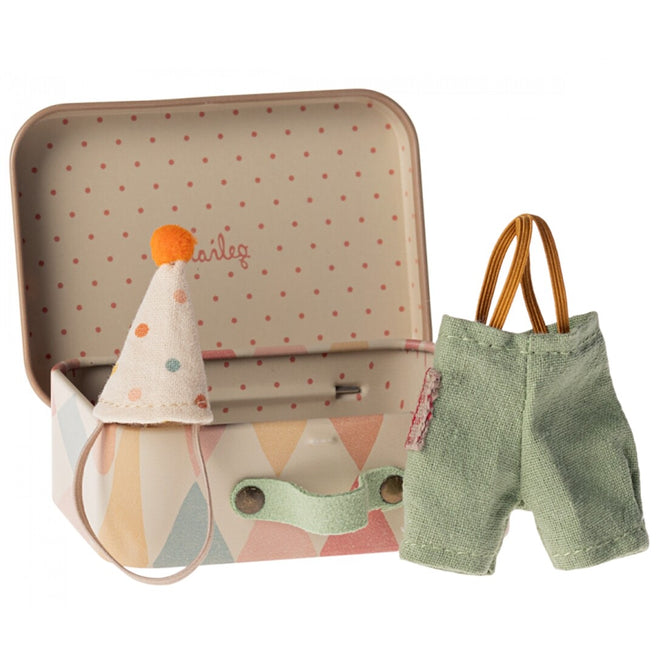 maileg poppenkleding en koffer kleine broer - clown | 17-4103-00 | 0