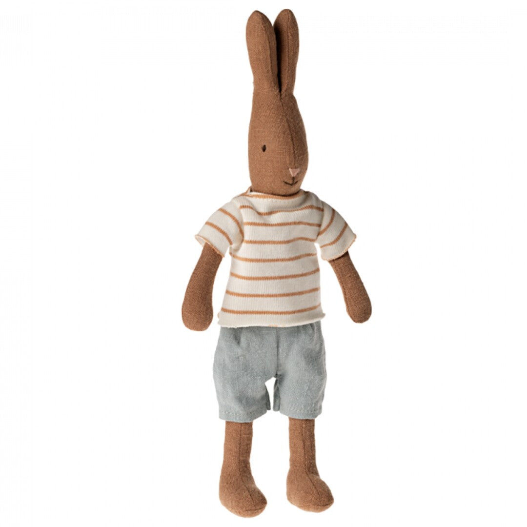 maileg poppenkleding gestreept shirt en korte broek - knuffelkonijn - maat 1 | 16-4120-01 | 1