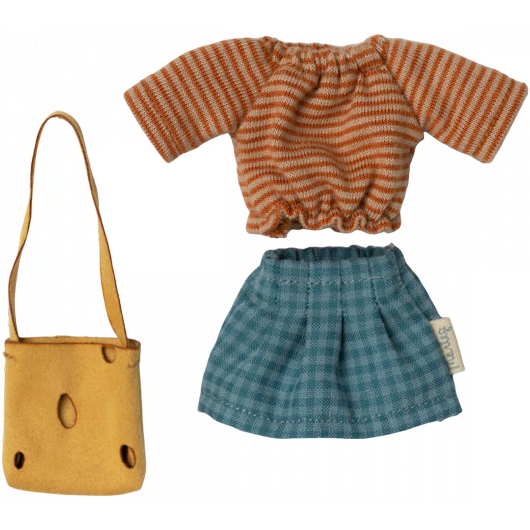 maileg poppenkleding moedermuis met tas - 3-delig  | 17-2304-02 | 0