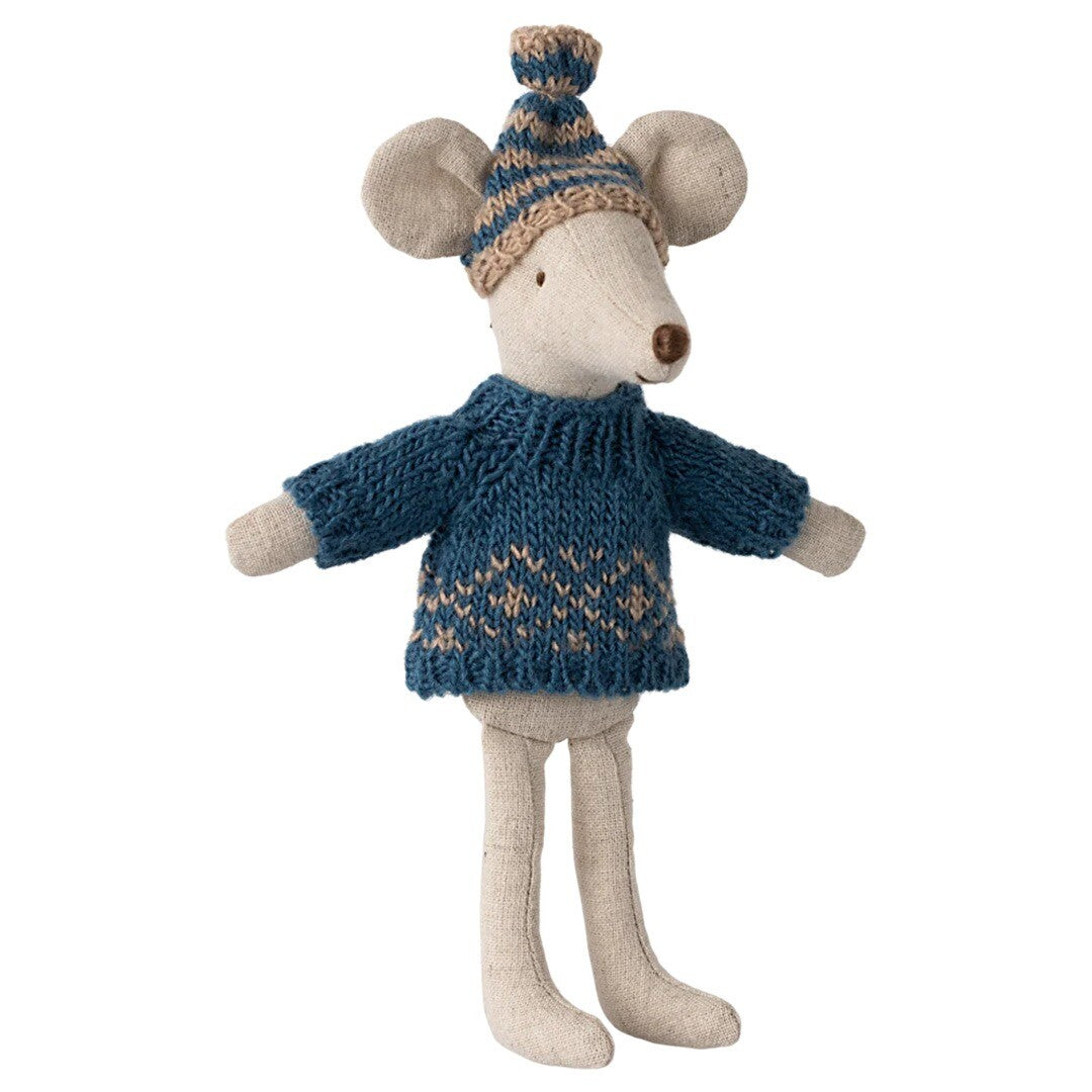 maileg poppenkleding vadermuis - gebreide trui en muts | 17-4307-00 | 1