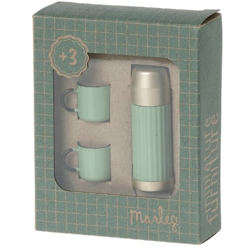 maileg poppenthermosfles en mokken - mint | 11-2114-00 | 1