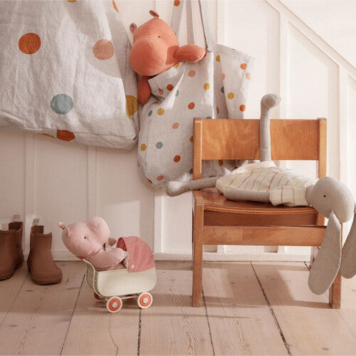 maileg poppenwagen - micro - coral - 15 cm | 11-2103-00 | 1