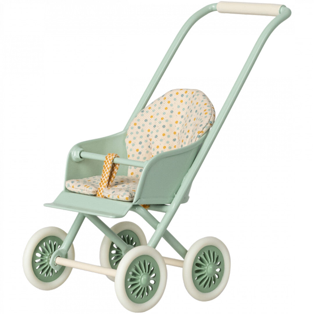 maileg poppenwagen mint - micro - 13 cm | 11-3100-00 | 2