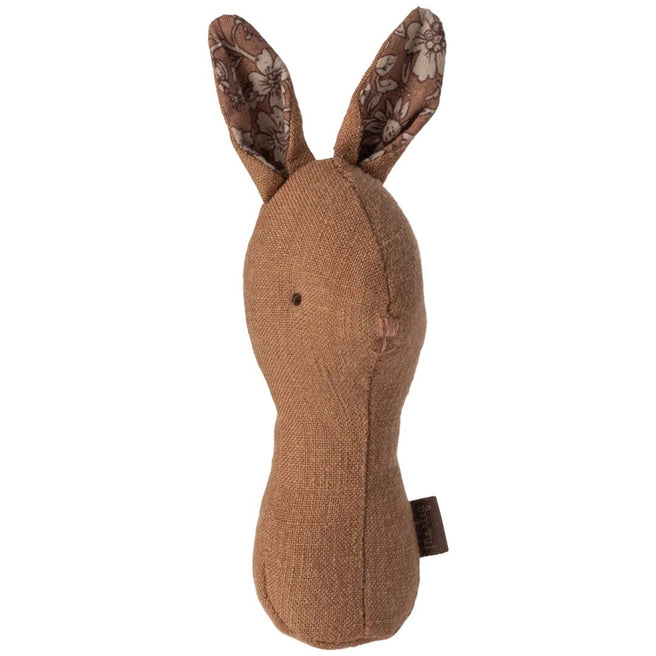 maileg rammelaar lullaby friends konijn - chocolate - 14,5 cm   | 16-4704-01 | 0