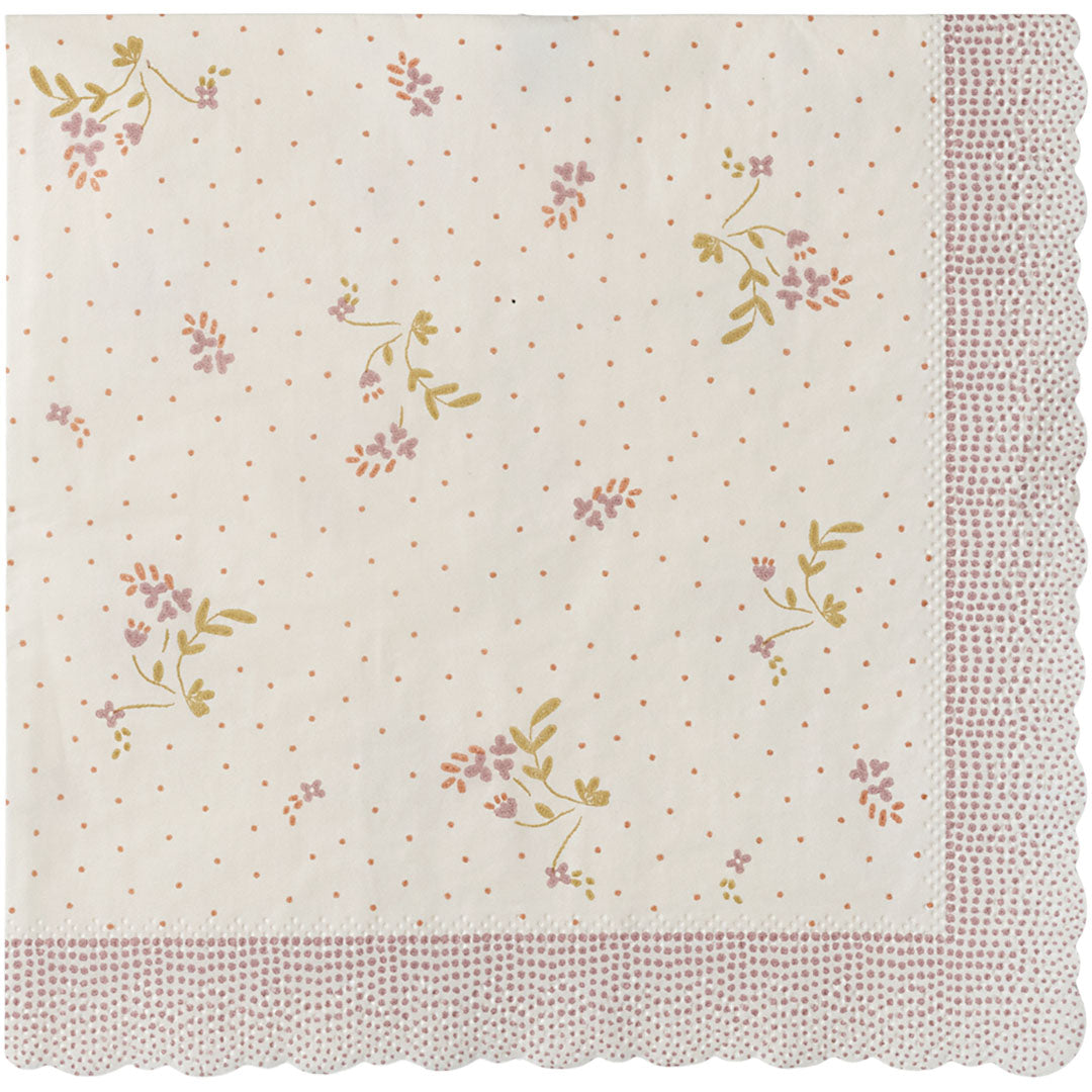 maileg servetten bae - rose - 20st | 15-5303-00 | 0