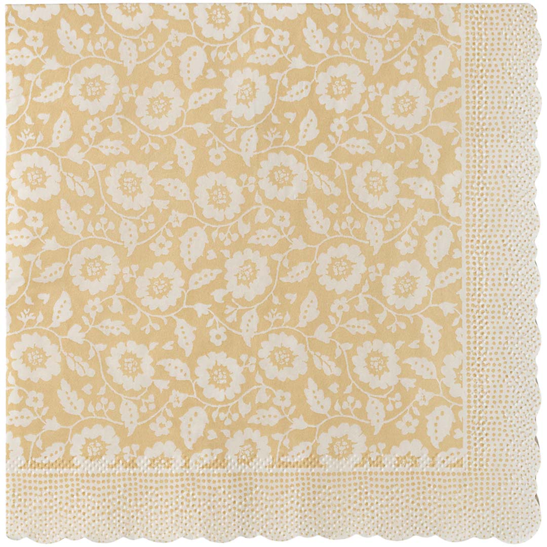 maileg servetten bloemen - yellow - 20st | 15-5302-02 | 0