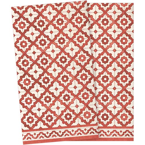 maileg servetten mozaiek rood - groot - 16st | 14-1100-00 | 0