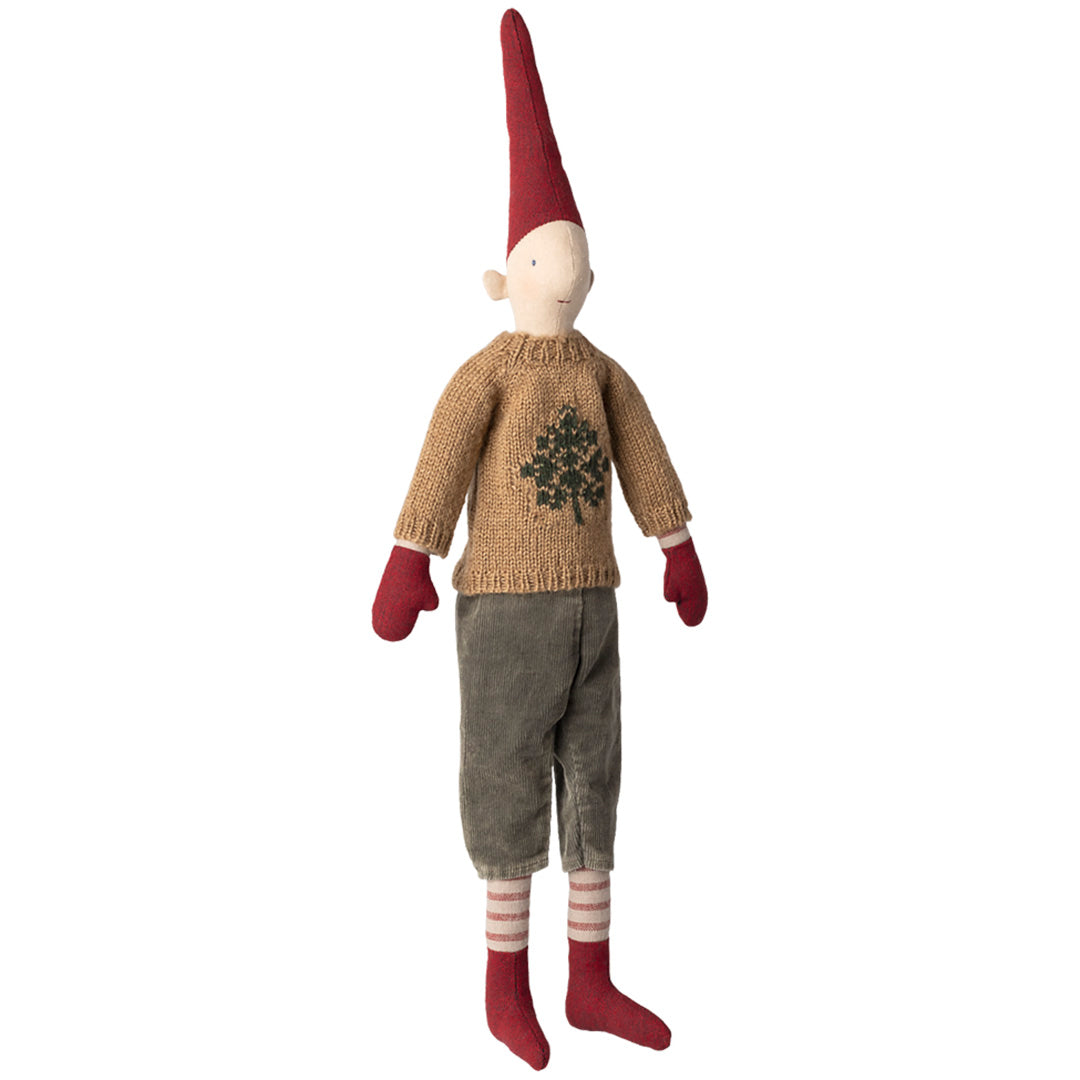 maileg decoratie pixie jongen - broek en gebreide trui - maat 3 - 49 cm | 14-5433-00 |0