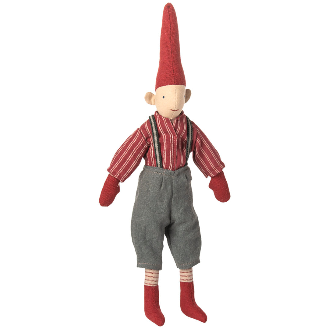 maileg decoratie pixie jongen - rood shirt - maat 2 - 31 cm | 14-5424-00 | 0