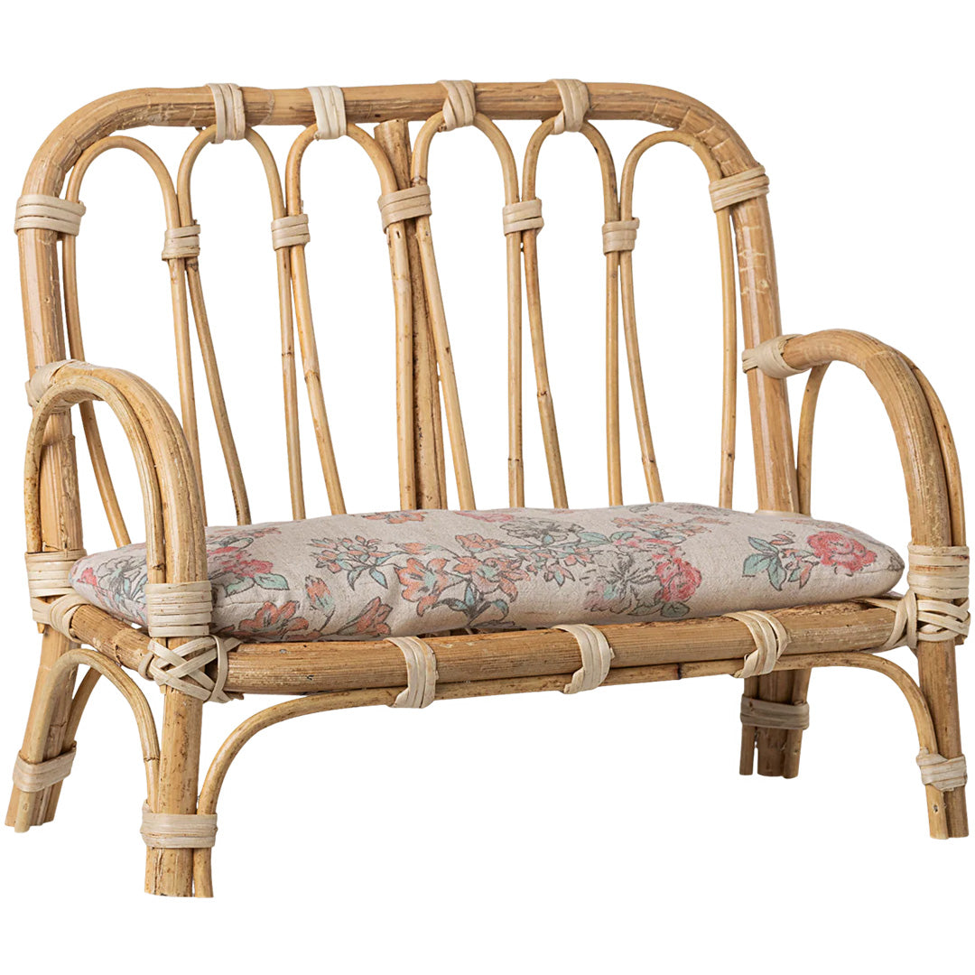 maileg poppenhuis bank rotan - nature - 30 cm | 11-5008-00 | 0