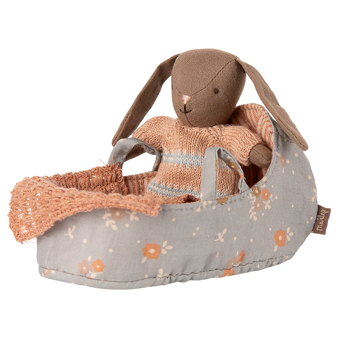 maileg poppenreiswieg voor micro konijn - 12 cm | 11-5412-00 | 2