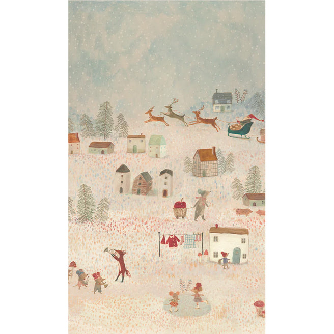 maileg inpakpapier - santa is coming - 10 m | 14-5300-00 | 0