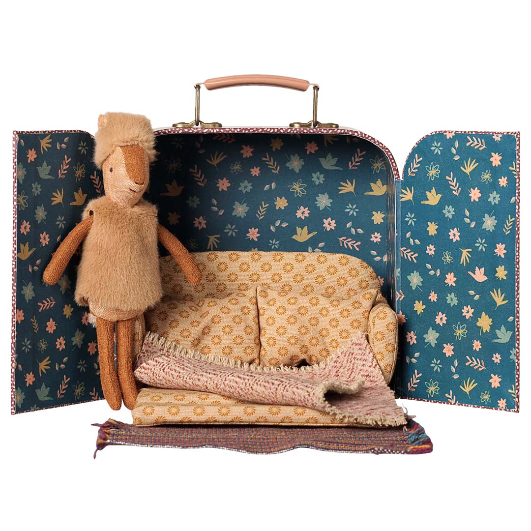 maileg knuffelhert in koffer - kleine zus - 17 cm | 16-6904-00 | 