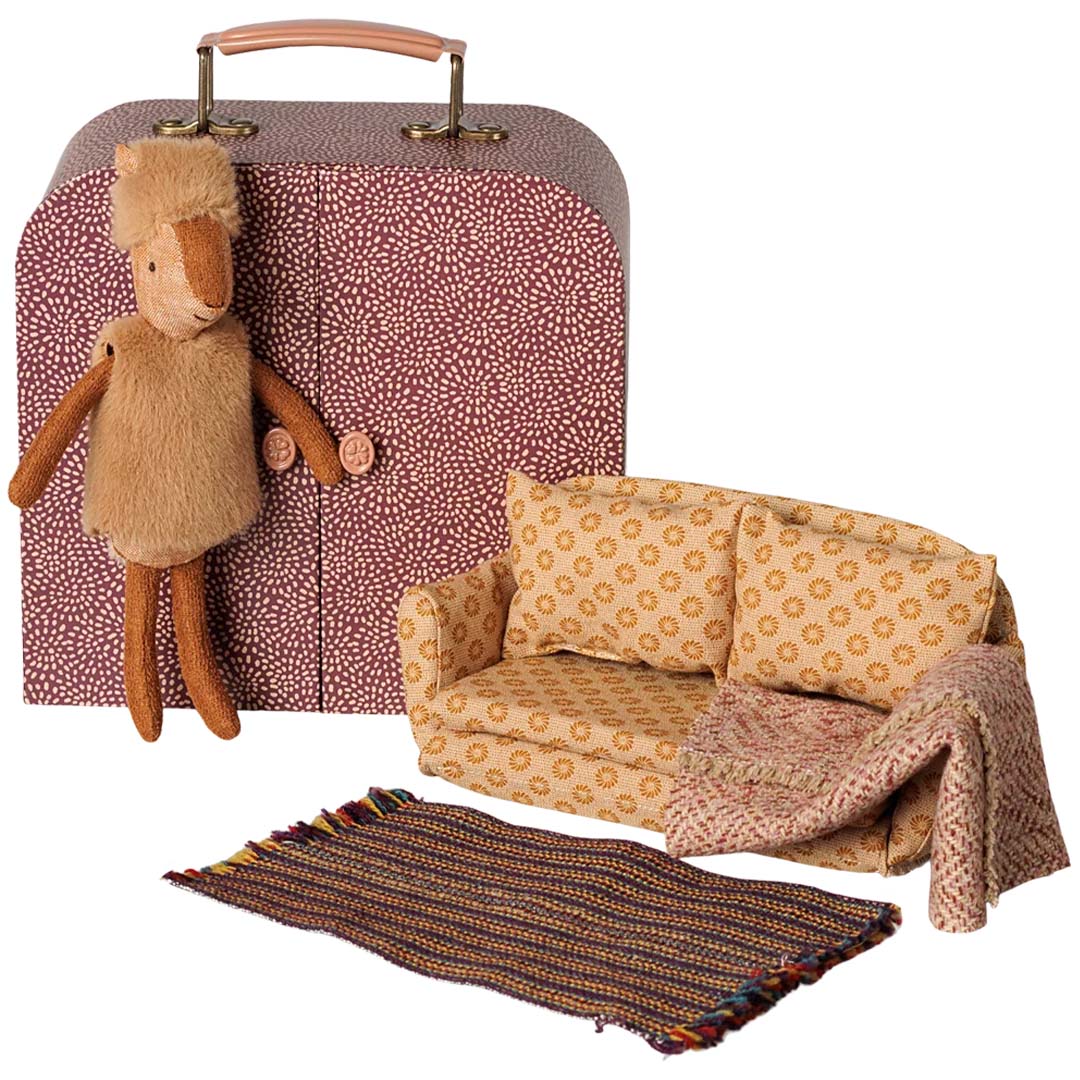 maileg knuffelhert in koffer - kleine zus - 17 cm | 16-6904-00 | 2