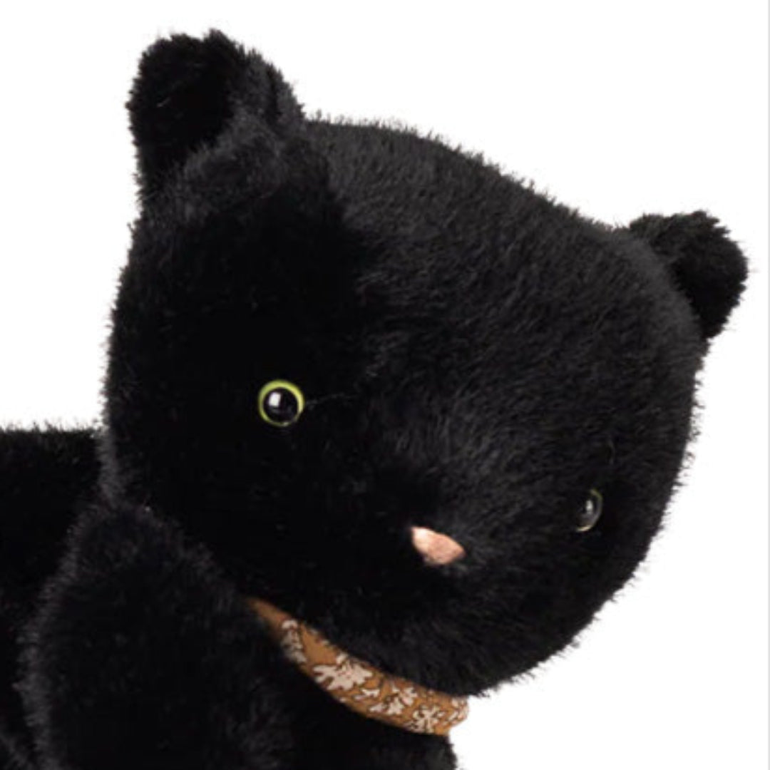 maileg knuffelkat sleeping kitten plush - black - 37 cm | 16-5996-00 | 1