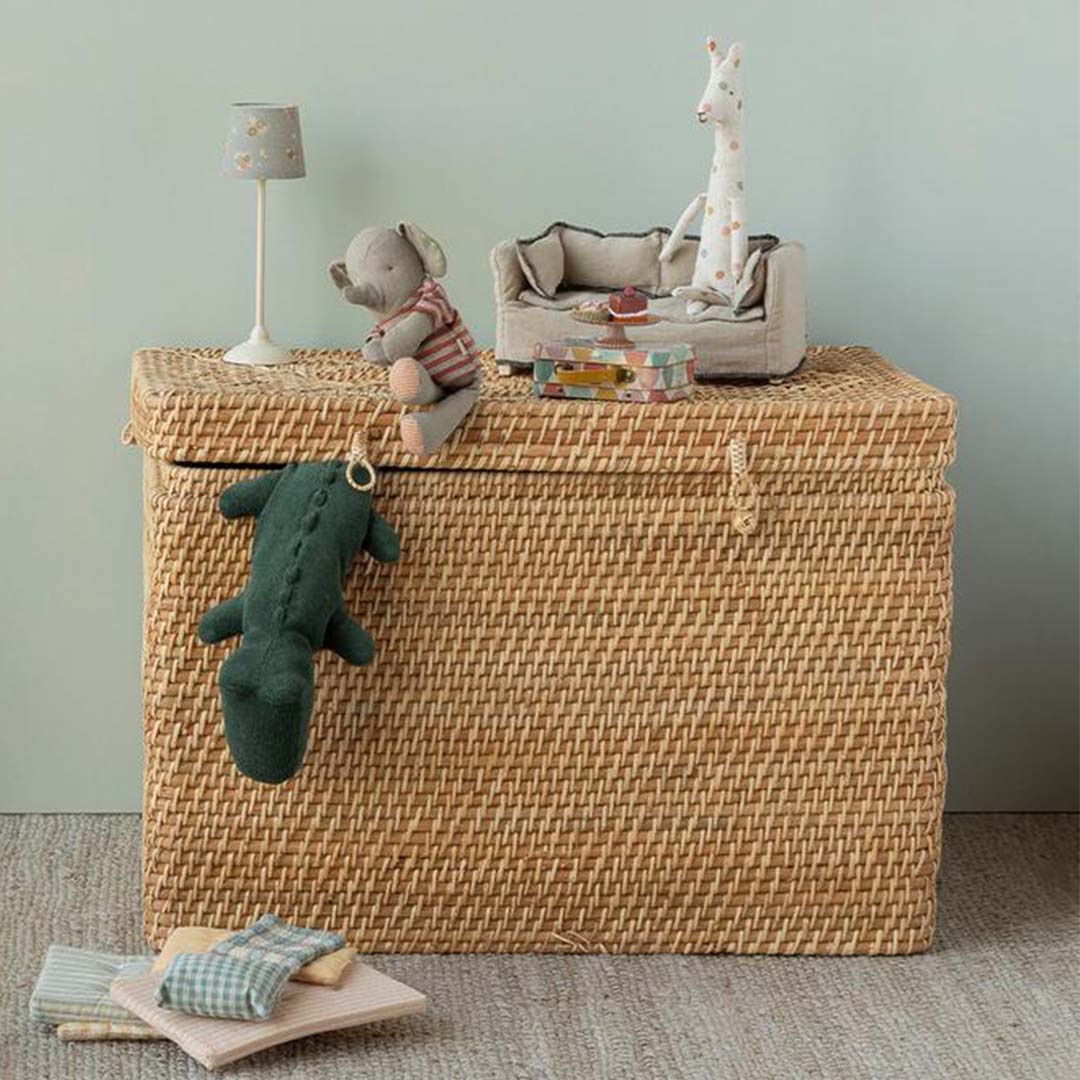 maileg knuffelkrokodil safari friends - forest green - 36,5 cm